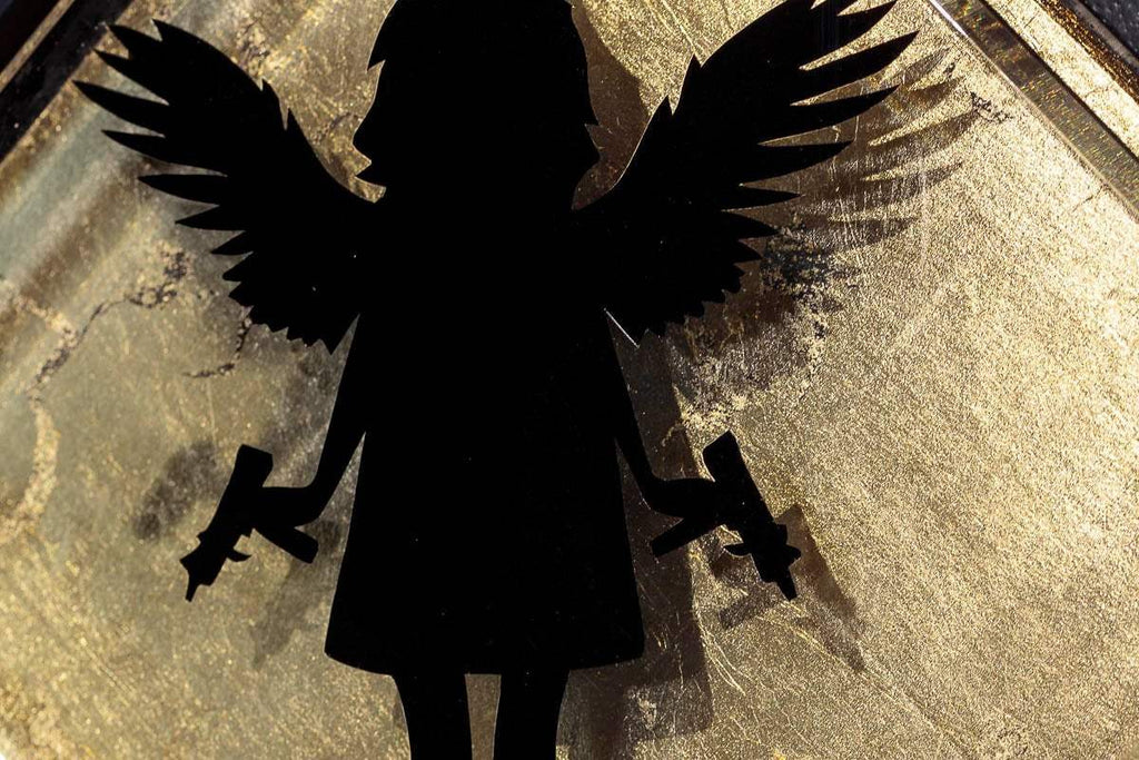 Micro Mixer: Angel Cake - Metallic - Original SOLD by artist Lhouette - Wyecliffe Galleries