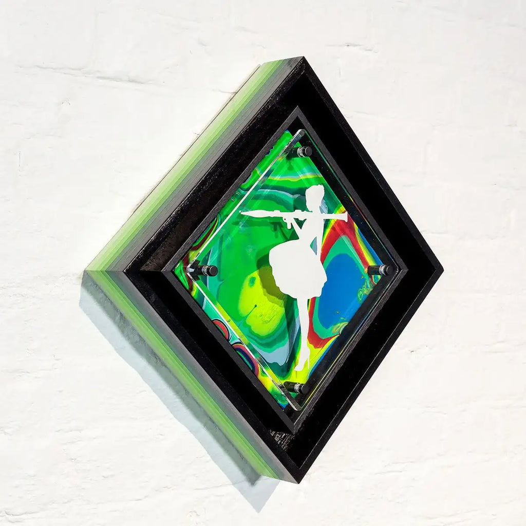 Micro Mixer: Bazooka Jo - Marbled - Original - SOLD by artist Lhouette - Wyecliffe Galleries