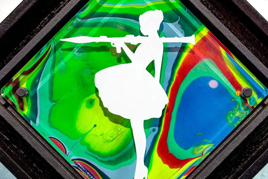 Micro Mixer: Bazooka Jo - Marbled - Original - SOLD by artist Lhouette - Wyecliffe Galleries