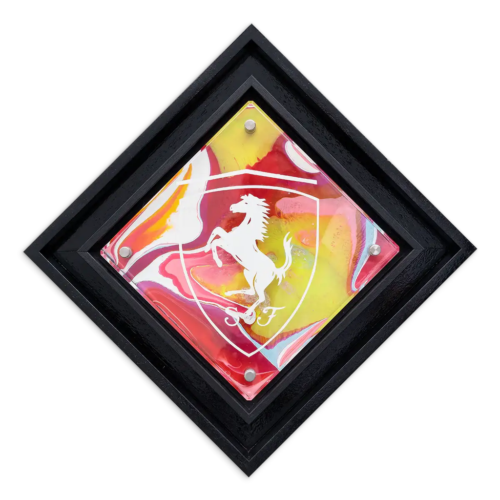 Micro Mixer: Ferrari - Marbled - Original - SOLD by artist Lhouette - Wyecliffe Galleries