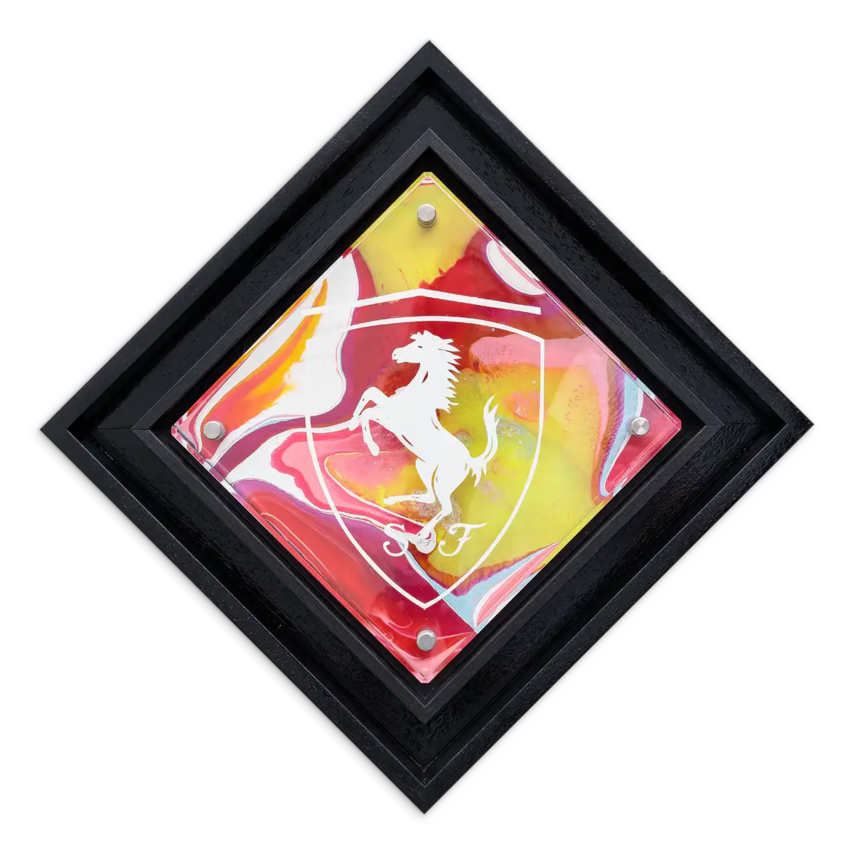 Micro Mixer: Ferrari - Marbled - Original - SOLD by artist Lhouette - Wyecliffe Galleries