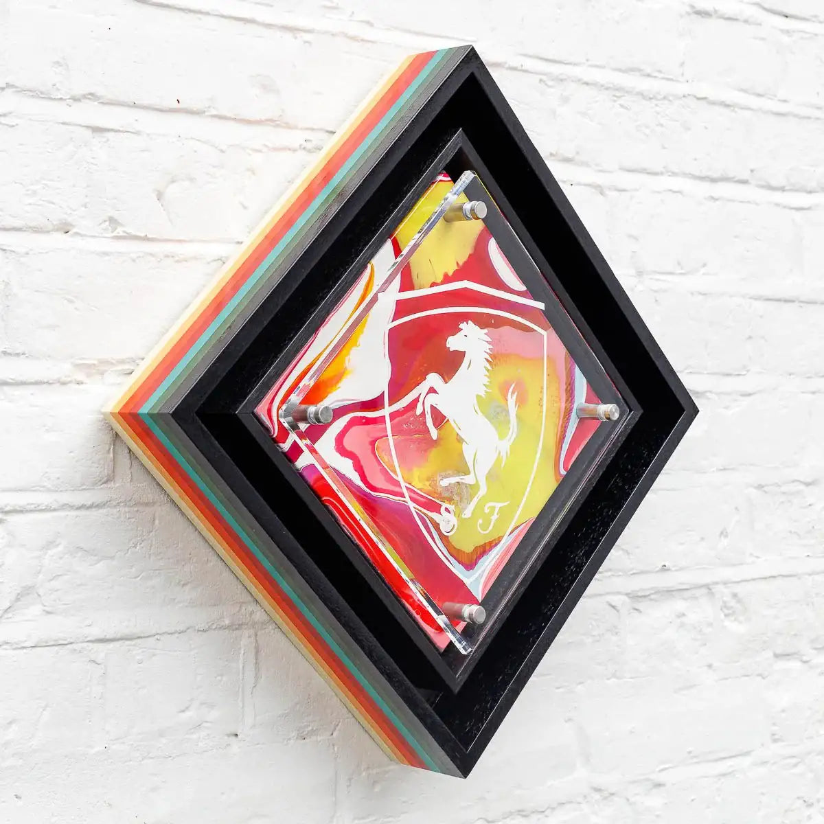 Micro Mixer: Ferrari - Marbled - Original - SOLD by artist Lhouette - Wyecliffe Galleries