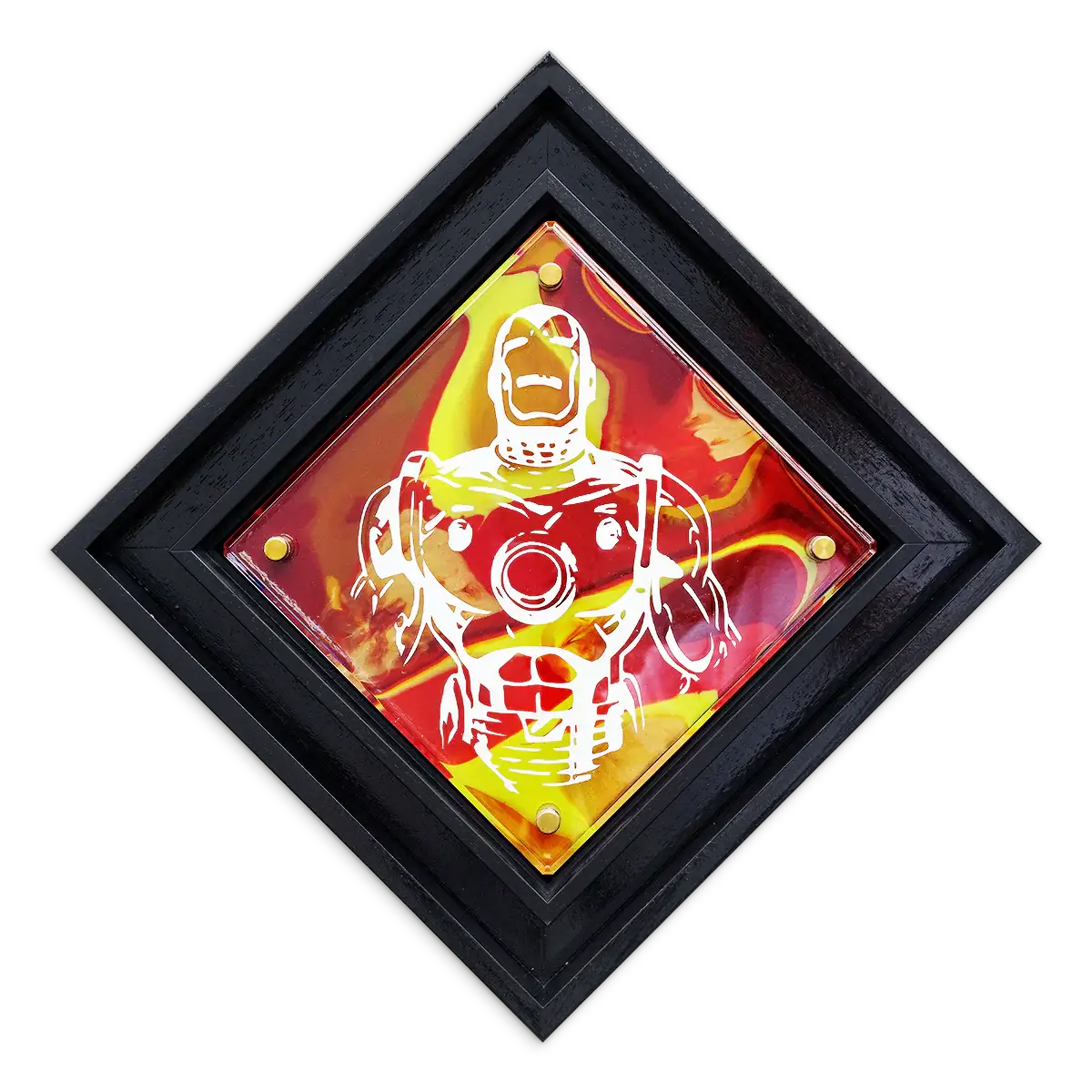 Micro Mixer: Iron Man - Marbled - Original - SOLD by artist Lhouette - Wyecliffe Galleries