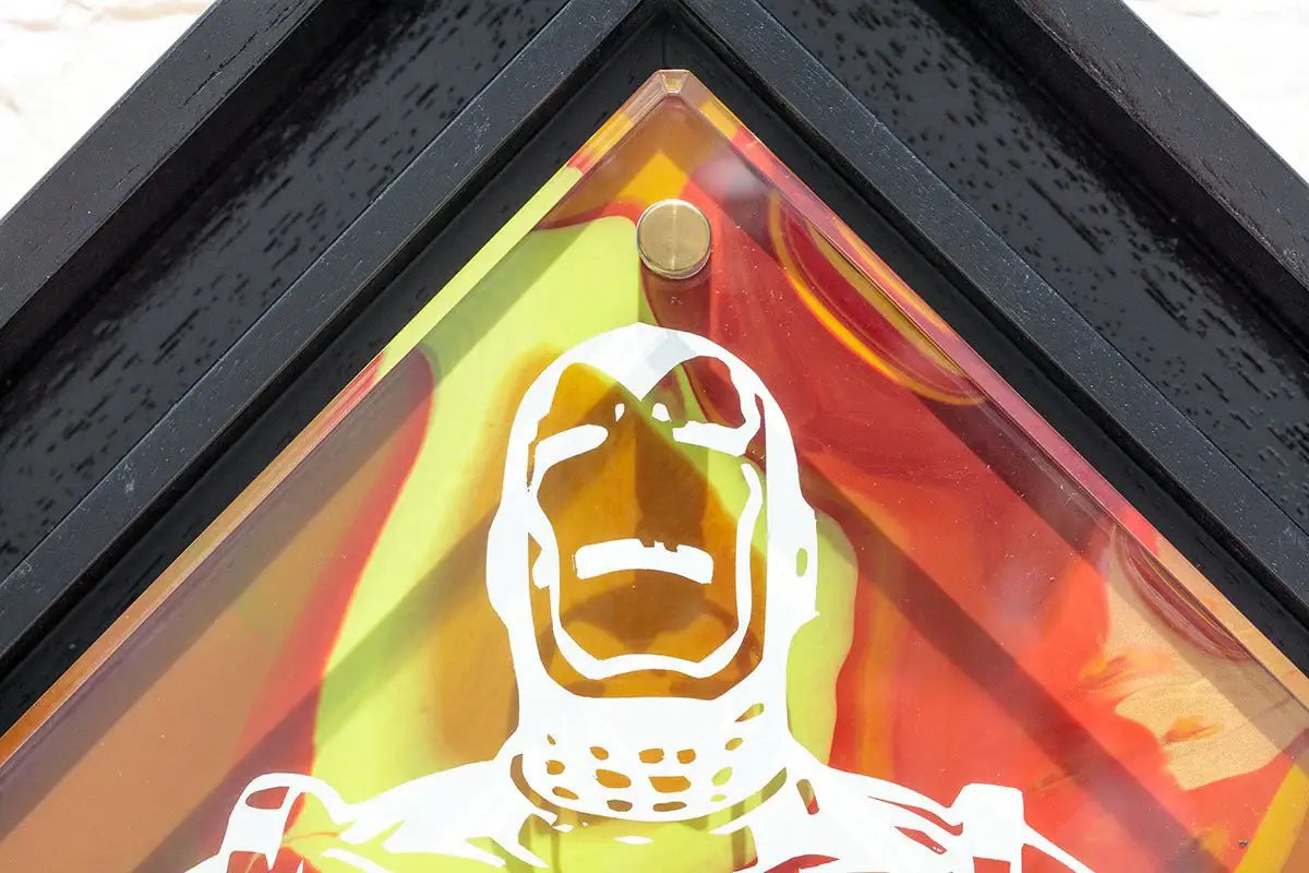 Micro Mixer: Iron Man - Marbled - Original - SOLD by artist Lhouette - Wyecliffe Galleries