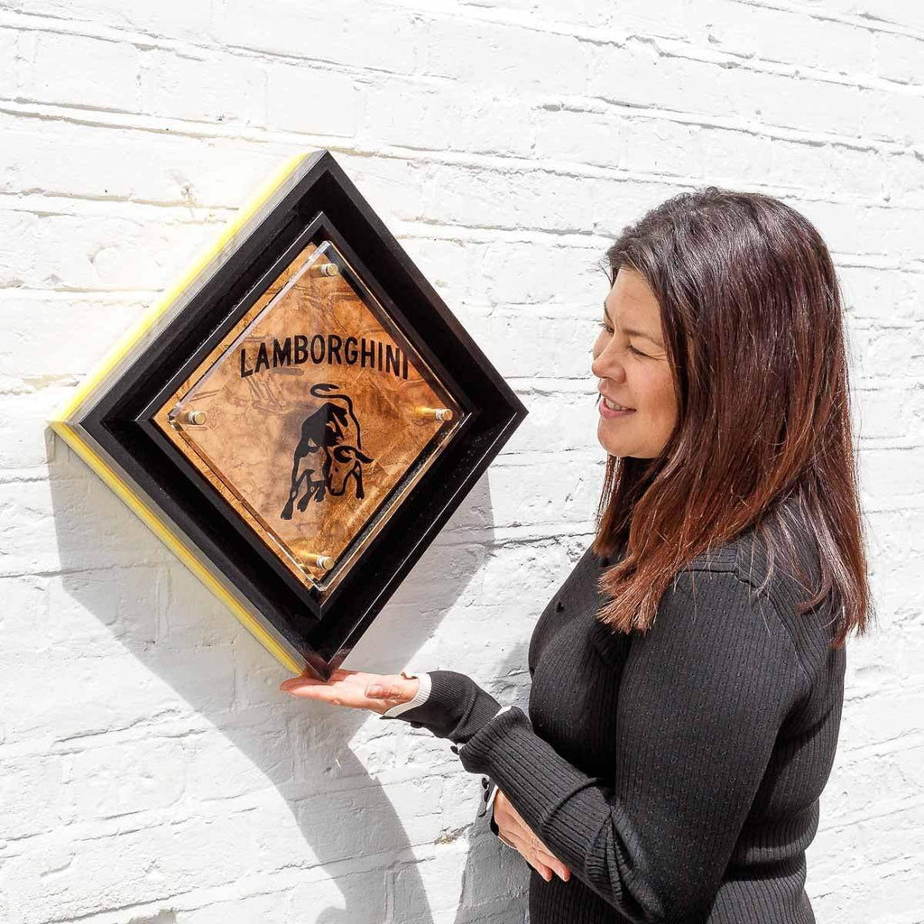 Micro Mixer: Lamborghini - Marbled - Original - SOLD by artist Lhouette - Wyecliffe Galleries