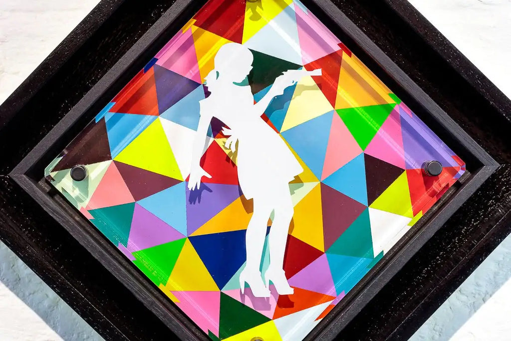 Micro Mixer: Little Miss Sunshine - Geometric - Original - SOLD by artist Lhouette - Wyecliffe Galleries