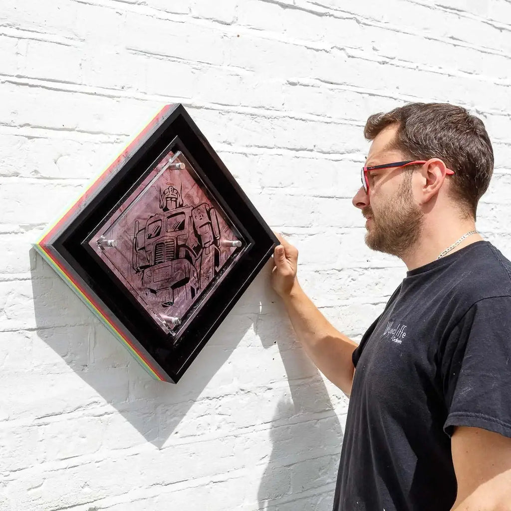 Micro Mixer: Optimus Prime - Marbled - Original by artist Lhouette - Wyecliffe Galleries