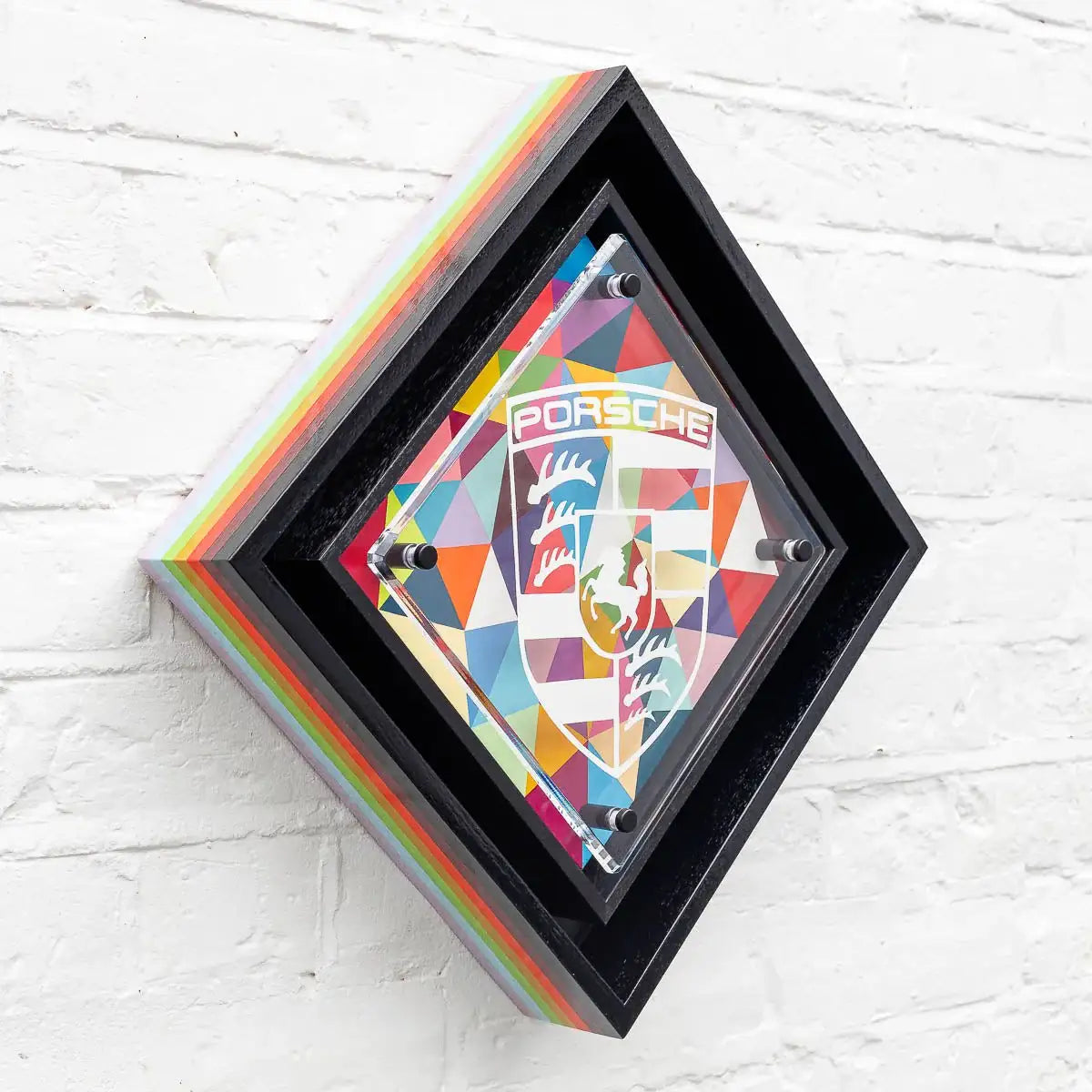 Micro Mixer: Porsche - Geometric - Original - SOLD by artist Lhouette - Wyecliffe Galleries