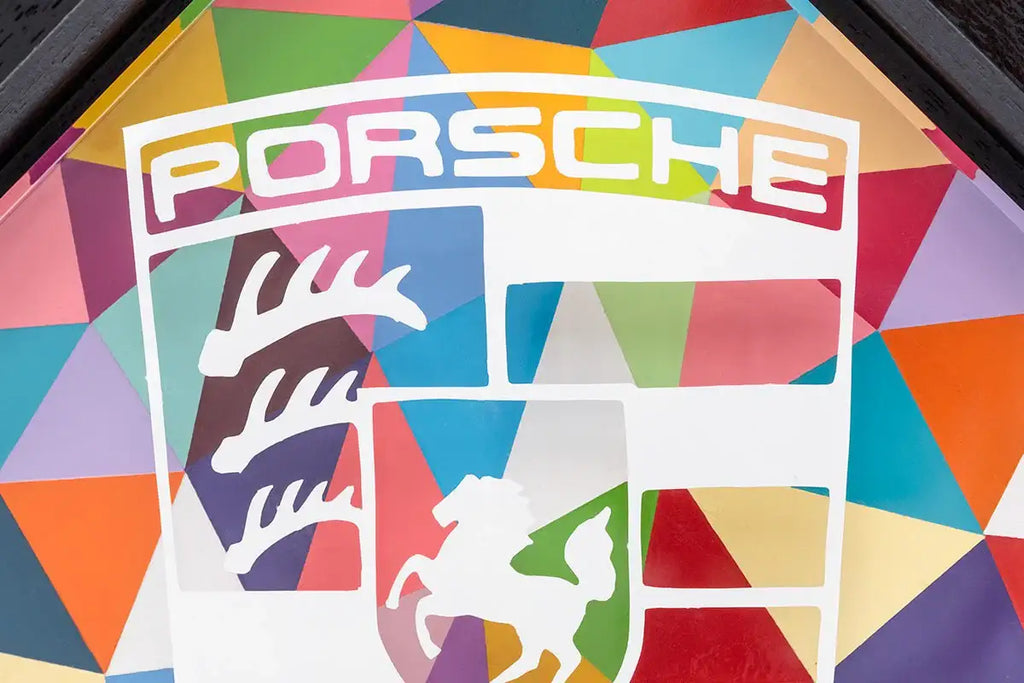 Micro Mixer: Porsche - Geometric - Original - SOLD by artist Lhouette - Wyecliffe Galleries