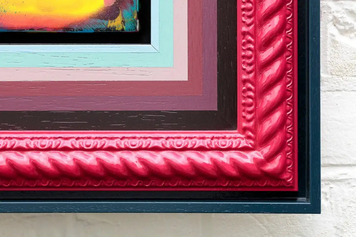 Mini Mixer: Angel Cake (Fire Red and Candy Blue) - Original by artist Lhouette - Wyecliffe Galleries