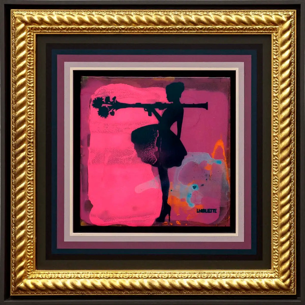 Mini Mixer: Bazooka Jo (Fluorescent Pink) - Original - SOLD by artist Lhouette - Wyecliffe Galleries