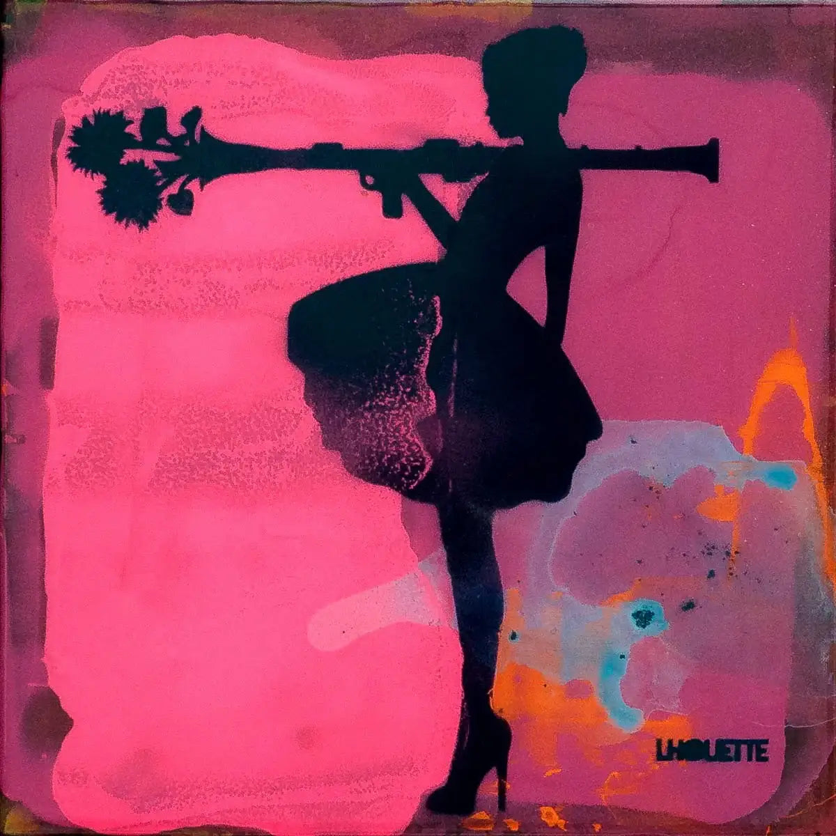 Mini Mixer: Bazooka Jo (Fluorescent Pink) - Original - SOLD by artist Lhouette - Wyecliffe Galleries