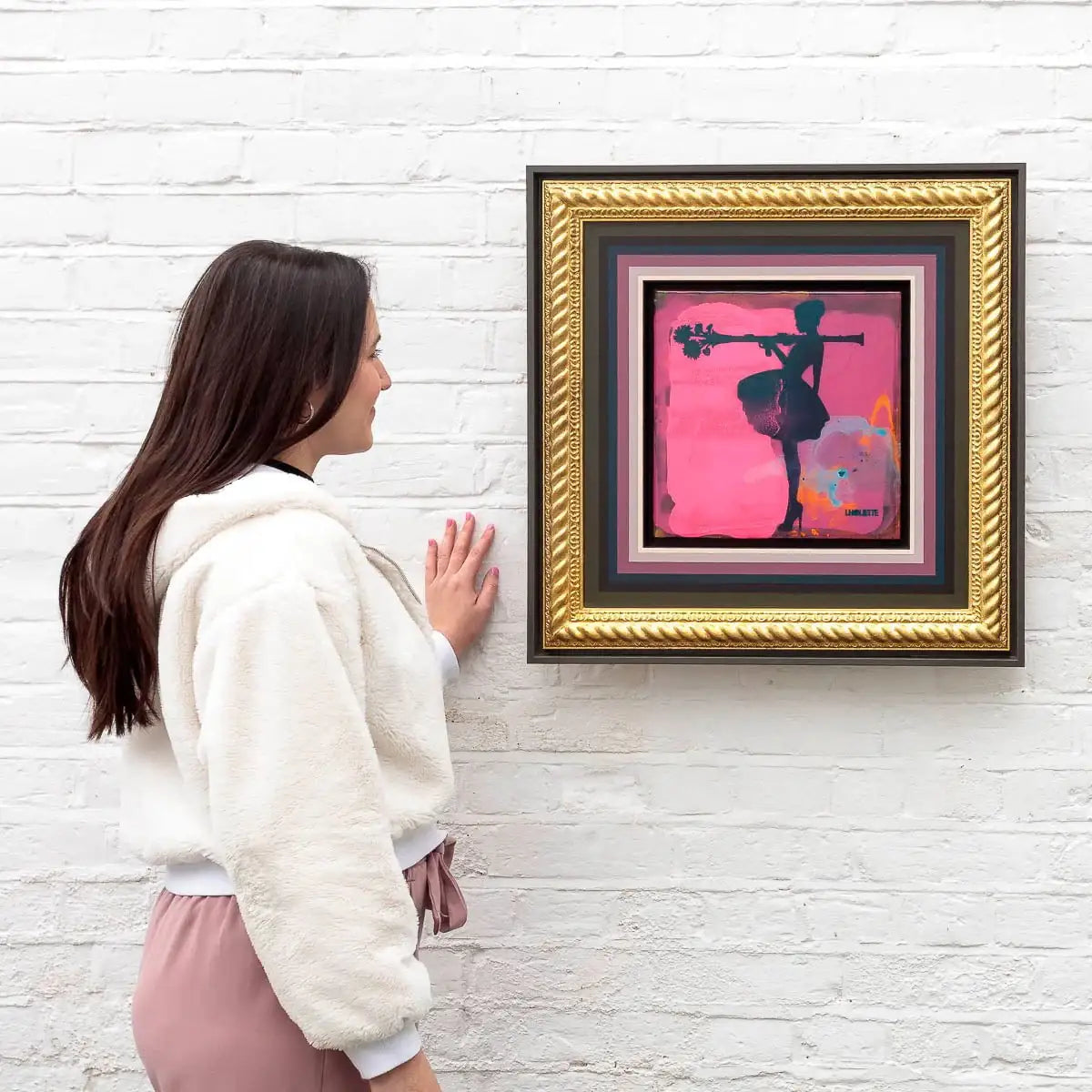 Mini Mixer: Bazooka Jo (Fluorescent Pink) - Original - SOLD by artist Lhouette - Wyecliffe Galleries