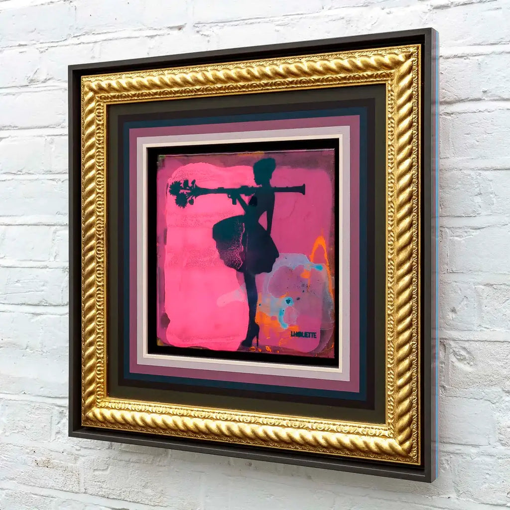 Mini Mixer: Bazooka Jo (Fluorescent Pink) - Original - SOLD by artist Lhouette - Wyecliffe Galleries