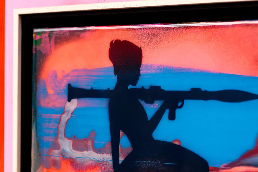 Mini Mixer: Bazooka Jo (Yellow Flash) - Original - SOLD by artist Lhouette - Wyecliffe Galleries