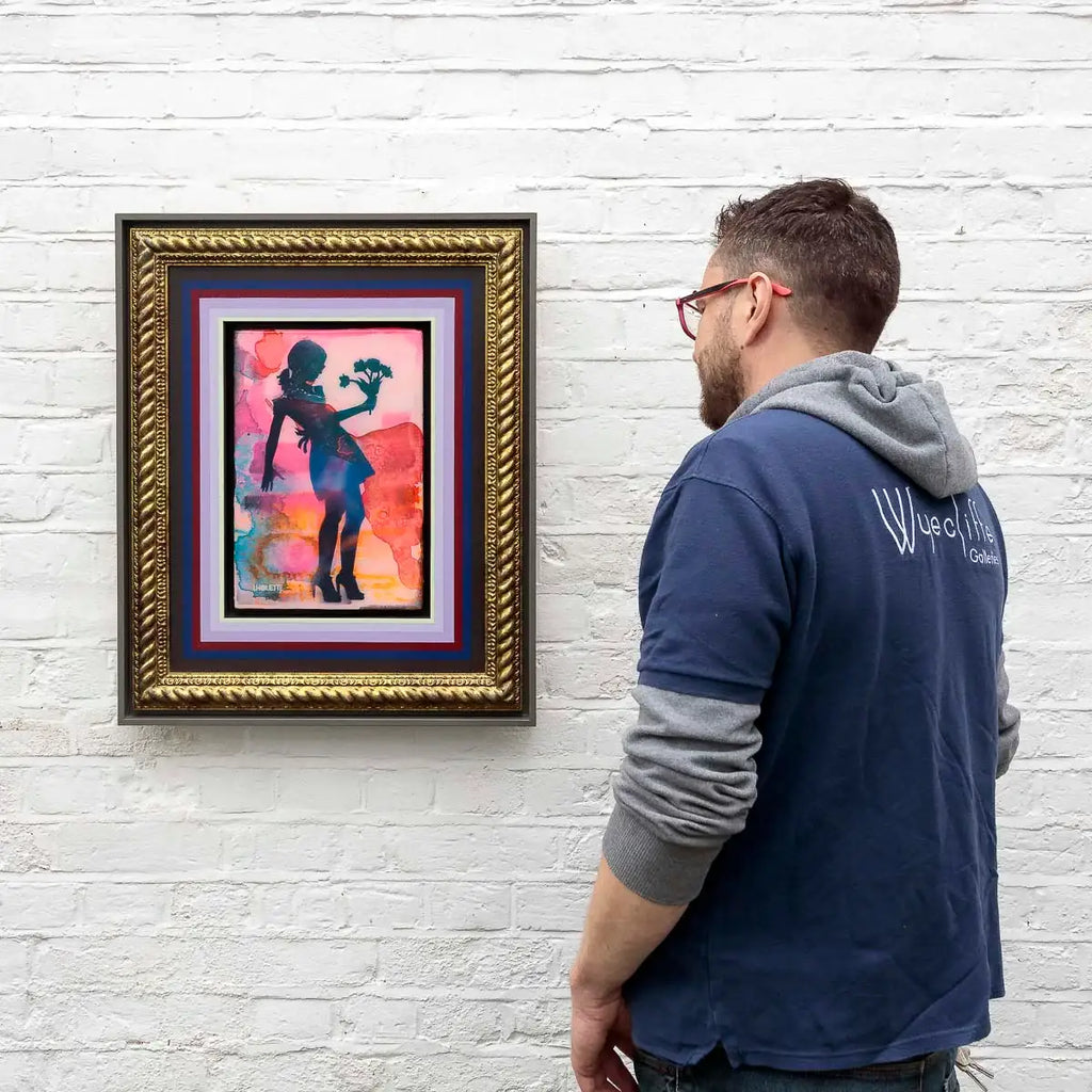 Mini Mixer: Little Miss Sunshine (Raspberry Field) - Original by artist Lhouette - Wyecliffe Galleries