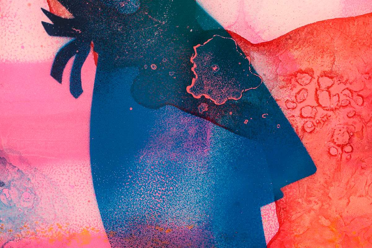 Mini Mixer: Little Miss Sunshine (Raspberry Field) - Original by artist Lhouette - Wyecliffe Galleries