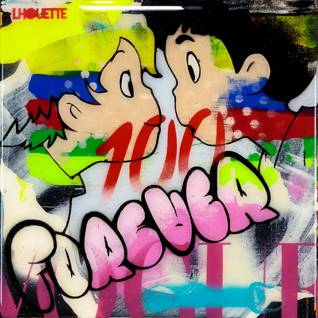 Miniature Pop Panel - Forever - Original - SOLD by artist Lhouette - Wyecliffe Galleries