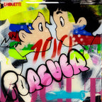 Miniature Pop Panel - Forever - Original - SOLD by artist Lhouette - Wyecliffe Galleries