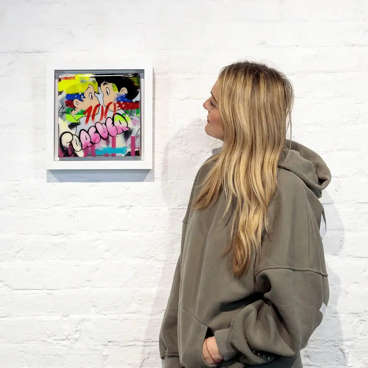 Miniature Pop Panel - Forever - Original - SOLD by artist Lhouette - Wyecliffe Galleries