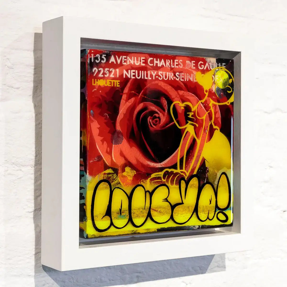 Miniature Pop Panel - Love Ya! - Original - SOLD by artist Lhouette - Wyecliffe Galleries