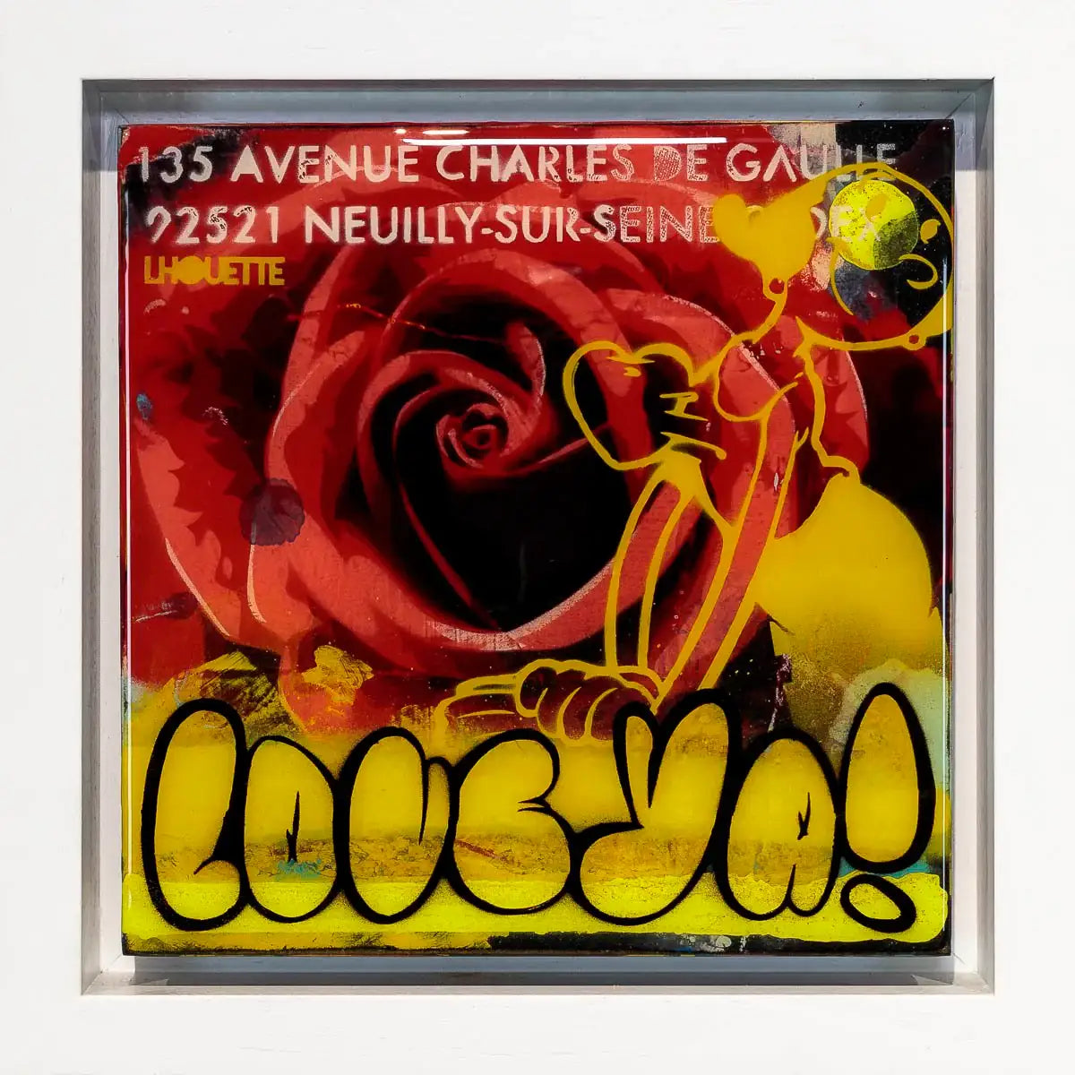 Miniature Pop Panel - Love Ya! - Original - SOLD by artist Lhouette - Wyecliffe Galleries