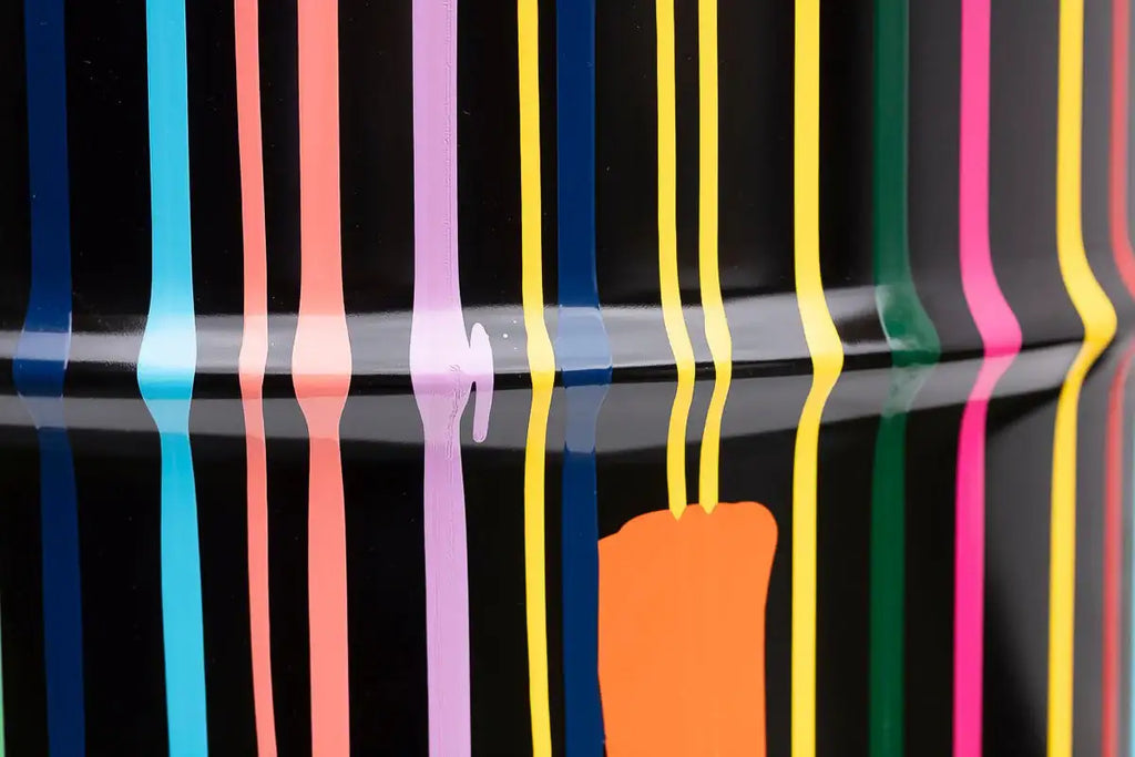 Paint Tin VI - Original Bar Table by artist Lhouette - Wyecliffe Galleries