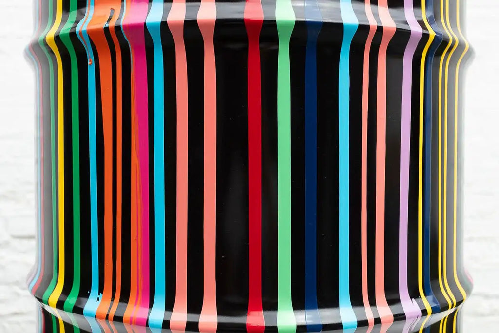 Paint Tin VI - Original Bar Table by artist Lhouette - Wyecliffe Galleries