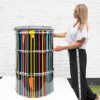 Paint Tin VI - Original Bar Table by artist Lhouette - Wyecliffe Galleries