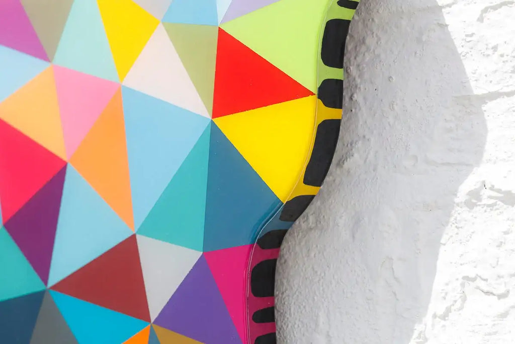 Sexy Beast - Geometric with Acid Horns Wall Sculpture - Original by artist Lhouette - Wyecliffe Galleries