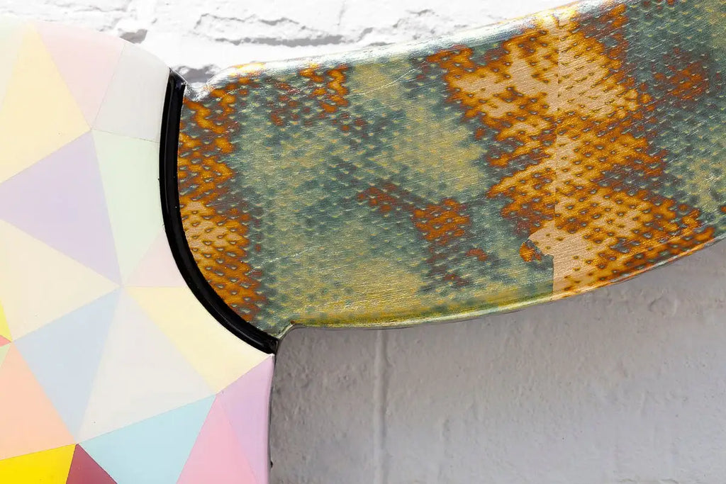 Sexy Beast - Geometric with Acid Horns Wall Sculpture - Original by artist Lhouette - Wyecliffe Galleries