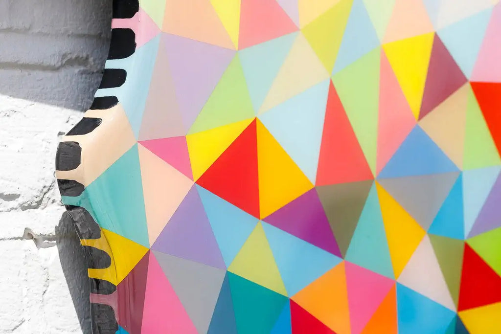 Sexy Beast - Geometric with Acid Horns Wall Sculpture - Original by artist Lhouette - Wyecliffe Galleries