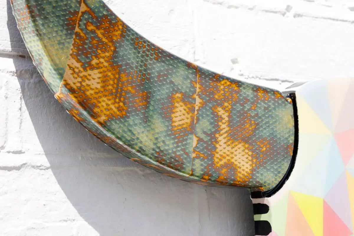 Sexy Beast - Geometric with Acid Horns Wall Sculpture - Original by artist Lhouette - Wyecliffe Galleries