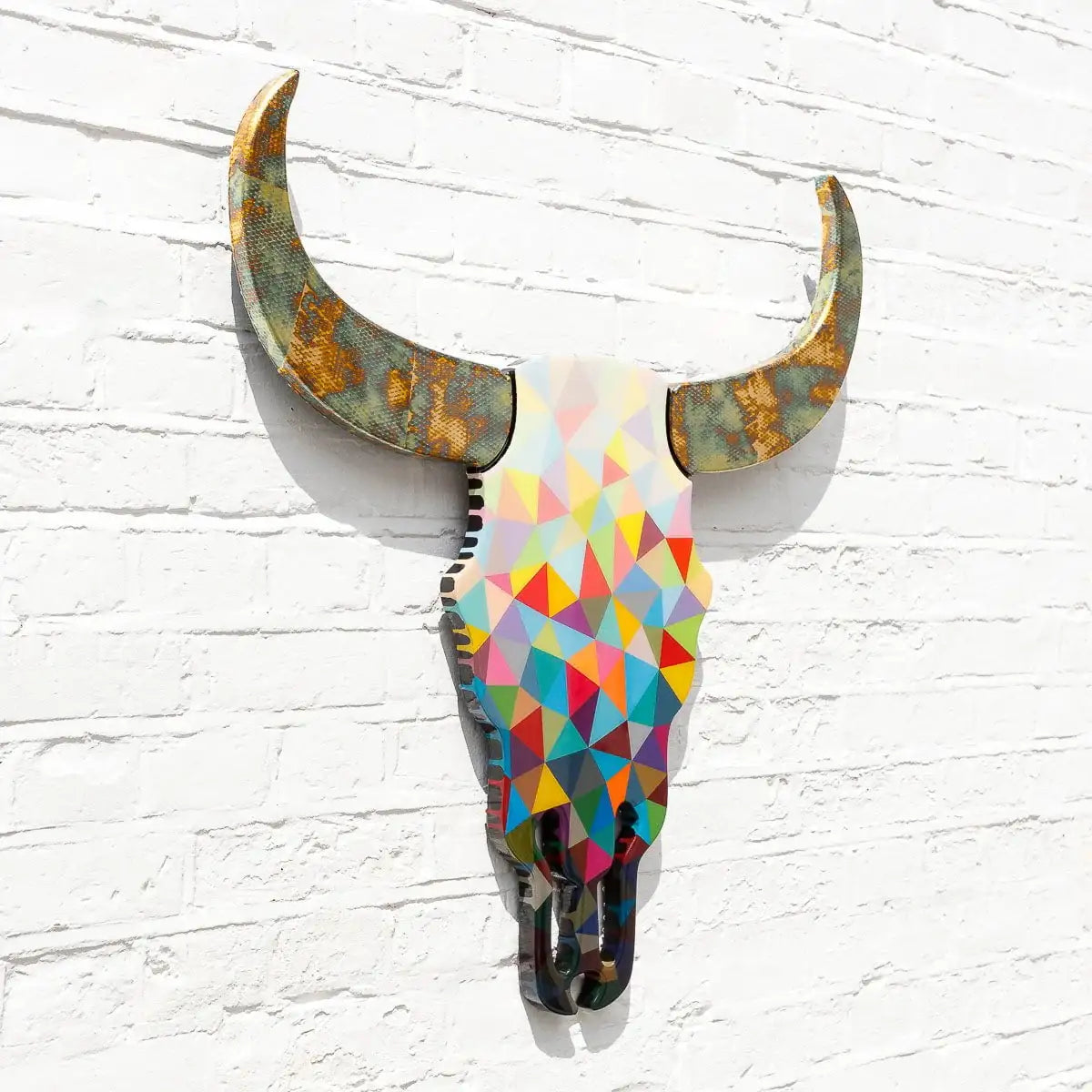 Sexy Beast - Geometric with Acid Horns Wall Sculpture - Original by artist Lhouette - Wyecliffe Galleries