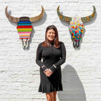 Sexy Beast - Geometric with Acid Horns Wall Sculpture - Original by artist Lhouette - Wyecliffe Galleries