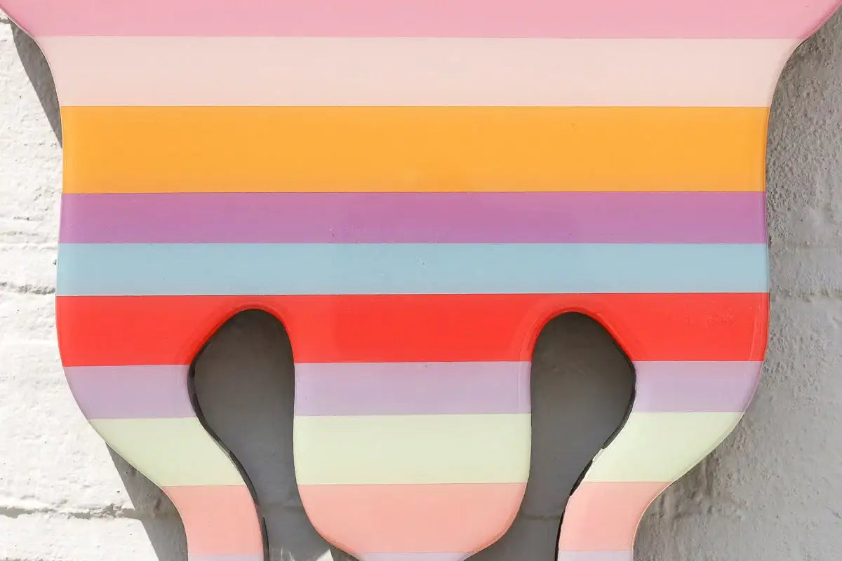 Sexy Beast - Striped with Metallic Horns Wall Sculpture - Original - SOLD by artist Lhouette - Wyecliffe Galleries