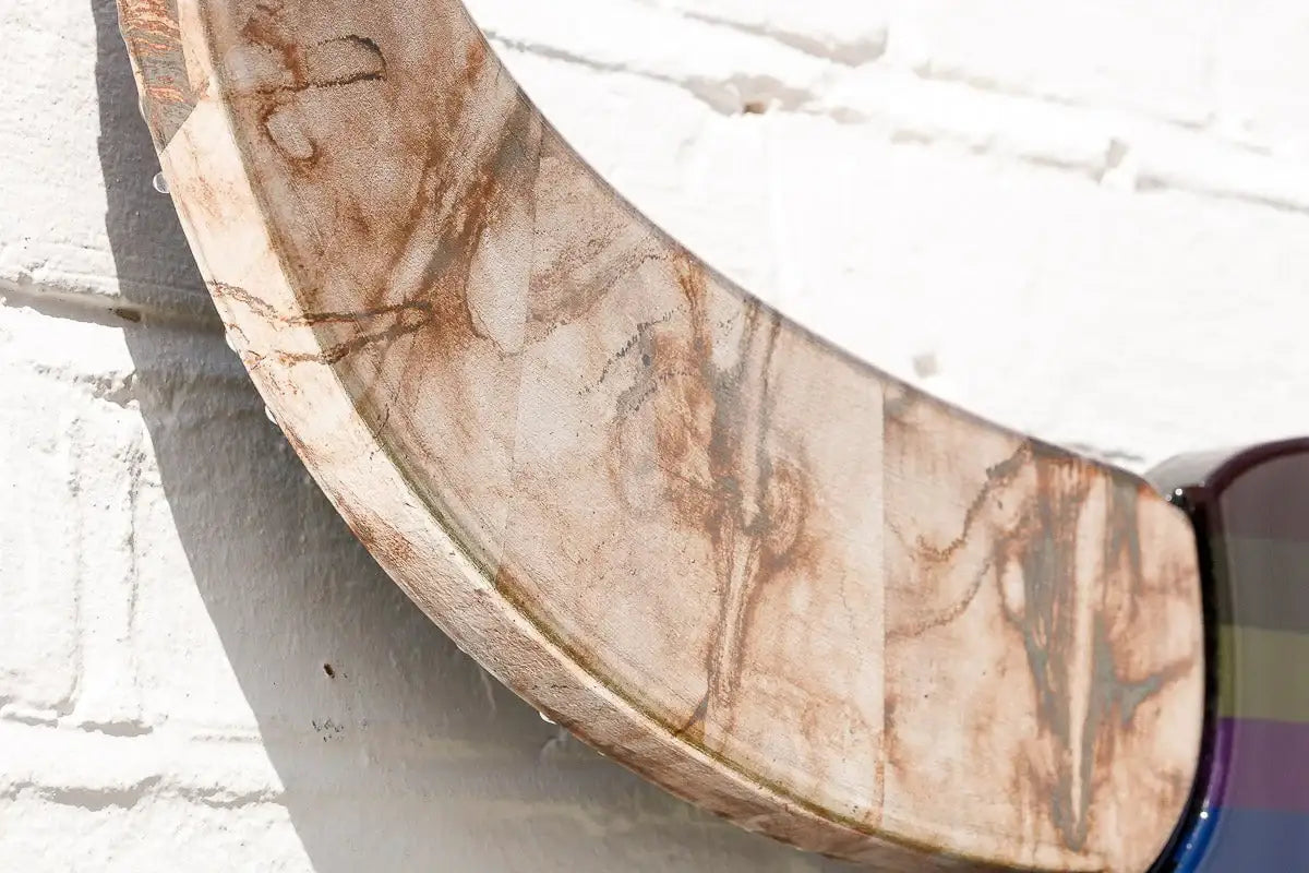 Sexy Beast - Striped with Metallic Horns Wall Sculpture - Original - SOLD by artist Lhouette - Wyecliffe Galleries