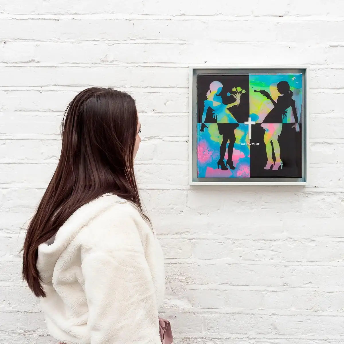 She Loves Me Not - Small Study - Original - SOLD by artist Lhouette - Wyecliffe Galleries