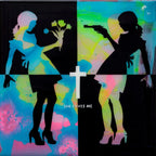 She Loves Me Not - Small Study - Original - SOLD by artist Lhouette - Wyecliffe Galleries