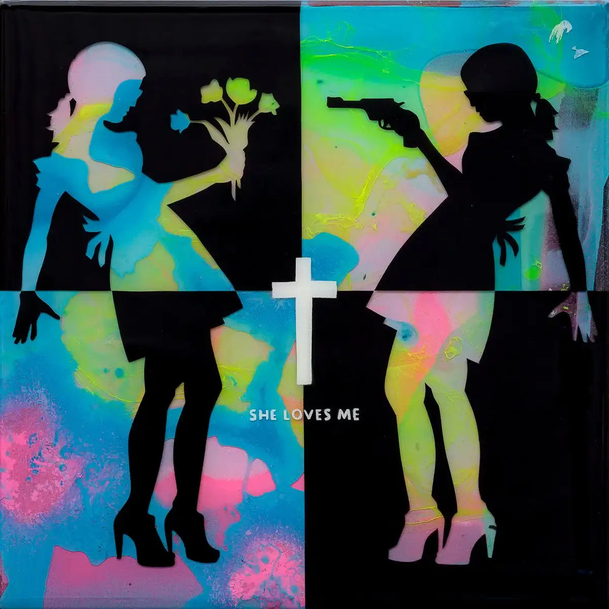 She Loves Me Not - Small Study - Original - SOLD by artist Lhouette - Wyecliffe Galleries