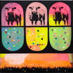 Shleeping Pills - Small Study - Original by artist Lhouette - Wyecliffe Galleries