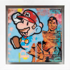 Super Mario - Miniature Pop Panel - Original - SOLD by artist Lhouette - Wyecliffe Galleries