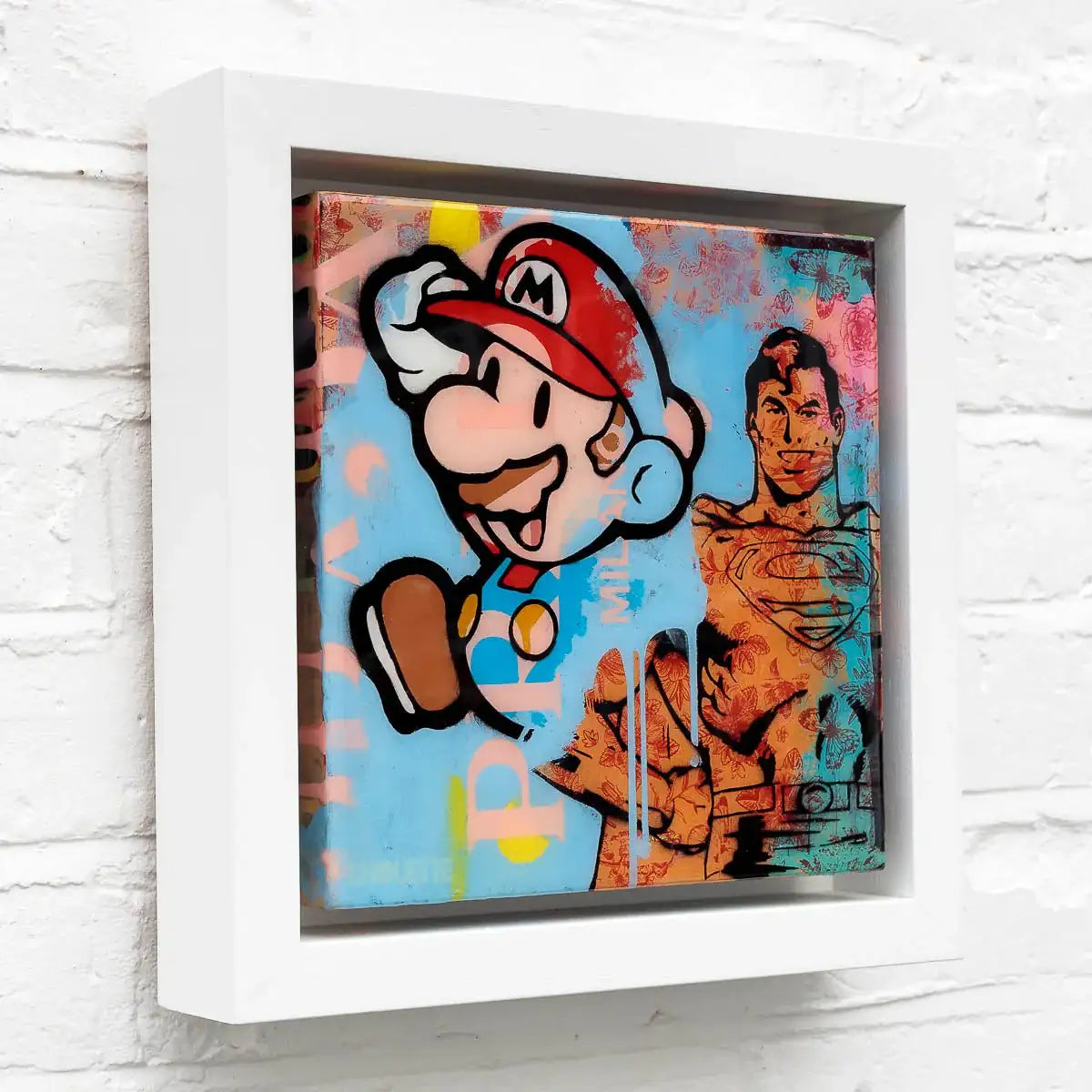 Super Mario - Miniature Pop Panel - Original - SOLD by artist Lhouette - Wyecliffe Galleries