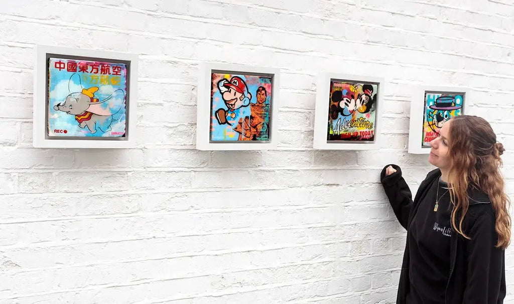 Super Mario - Miniature Pop Panel - Original - SOLD by artist Lhouette - Wyecliffe Galleries