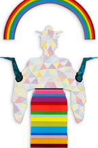 Tokyo Dreaming Geometric & Diamond Dust - 3 Part Mini Wall Sculpture - Original - SOLD by artist Lhouette - Wyecliffe Galleries