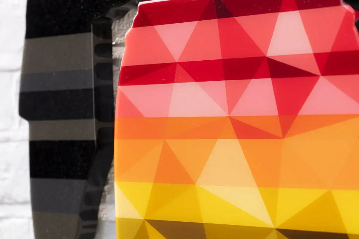 Tokyo Dreaming Striped & Geometric - Medium Three Part Wall Sculpture - Original by artist Lhouette - Wyecliffe Galleries
