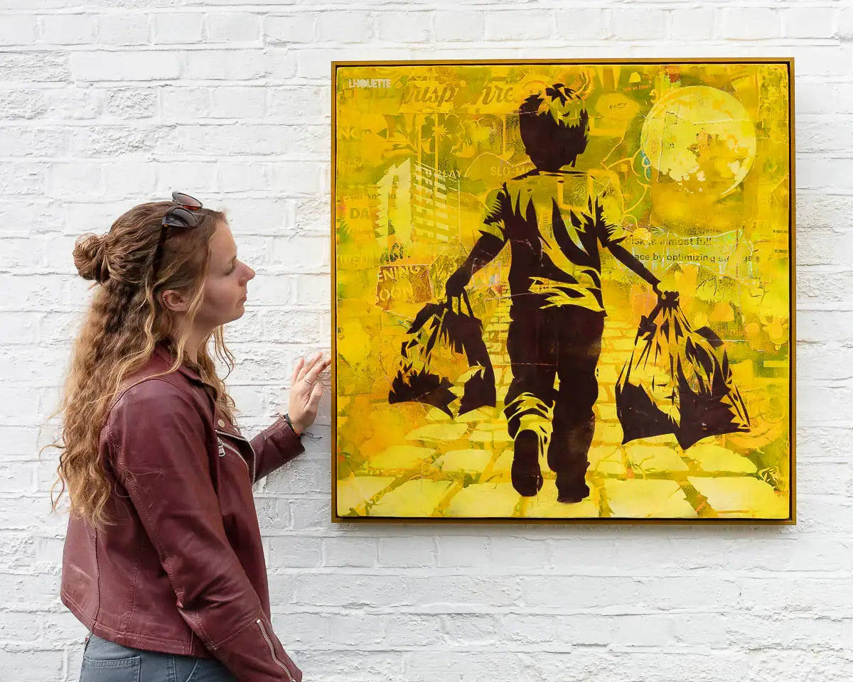 Yellow Brick Road - Original - SOLD by artist Lhouette - Wyecliffe Galleries