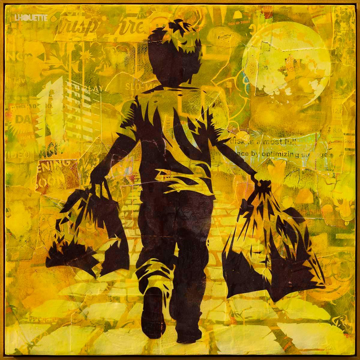 Yellow Brick Road - Original - SOLD by artist Lhouette - Wyecliffe Galleries