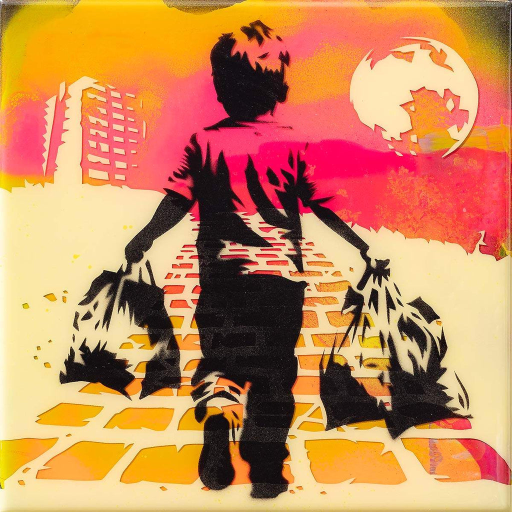 Yellow Brick Road - Small Study - Original - SOLD by artist Lhouette - Wyecliffe Galleries