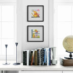 Pooh Sticks (French Fancy) - Original - SOLD by artist Louise Dear - Wyecliffe Galleries